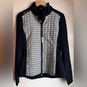 NWT Ralph Lauren RLX Striped Women's Jacket, Navy/White